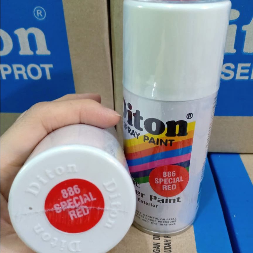 DITON Spray Paint Acrylic Lacquer Paint Pilox Cat Semprot - 886 Special Red / Merah (150cc/Kecil)