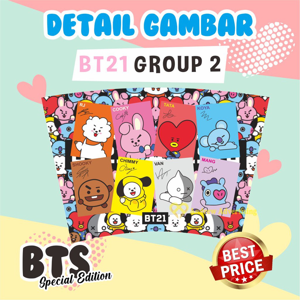 BOTOL MINUM KPOP BTS BT21 GROUP