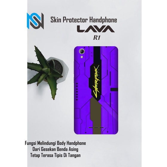 Isi 2pcs Garskin Hp Lava R1 Motif Cyber Free Custom Motif (Bisa COD)