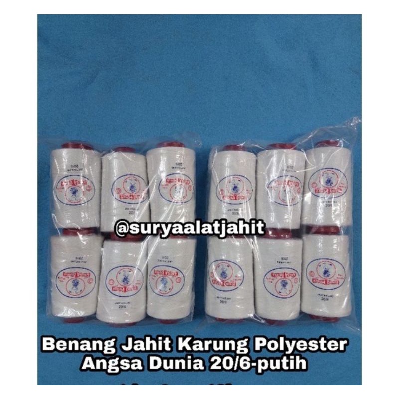 Benang untuk jahit Karung 20/6 Angsa Dunia Putih =rp.10.500/1Biji