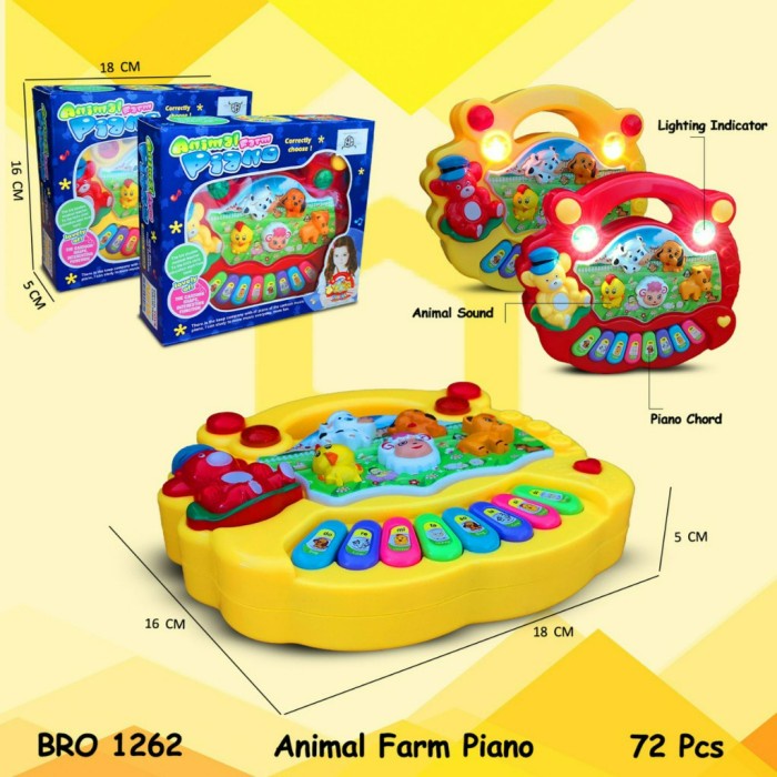 MAINAN EDUKASI ANAK BAYI MUSIK ANIMAL FARM PIANO / MUSIC PIANO TOY