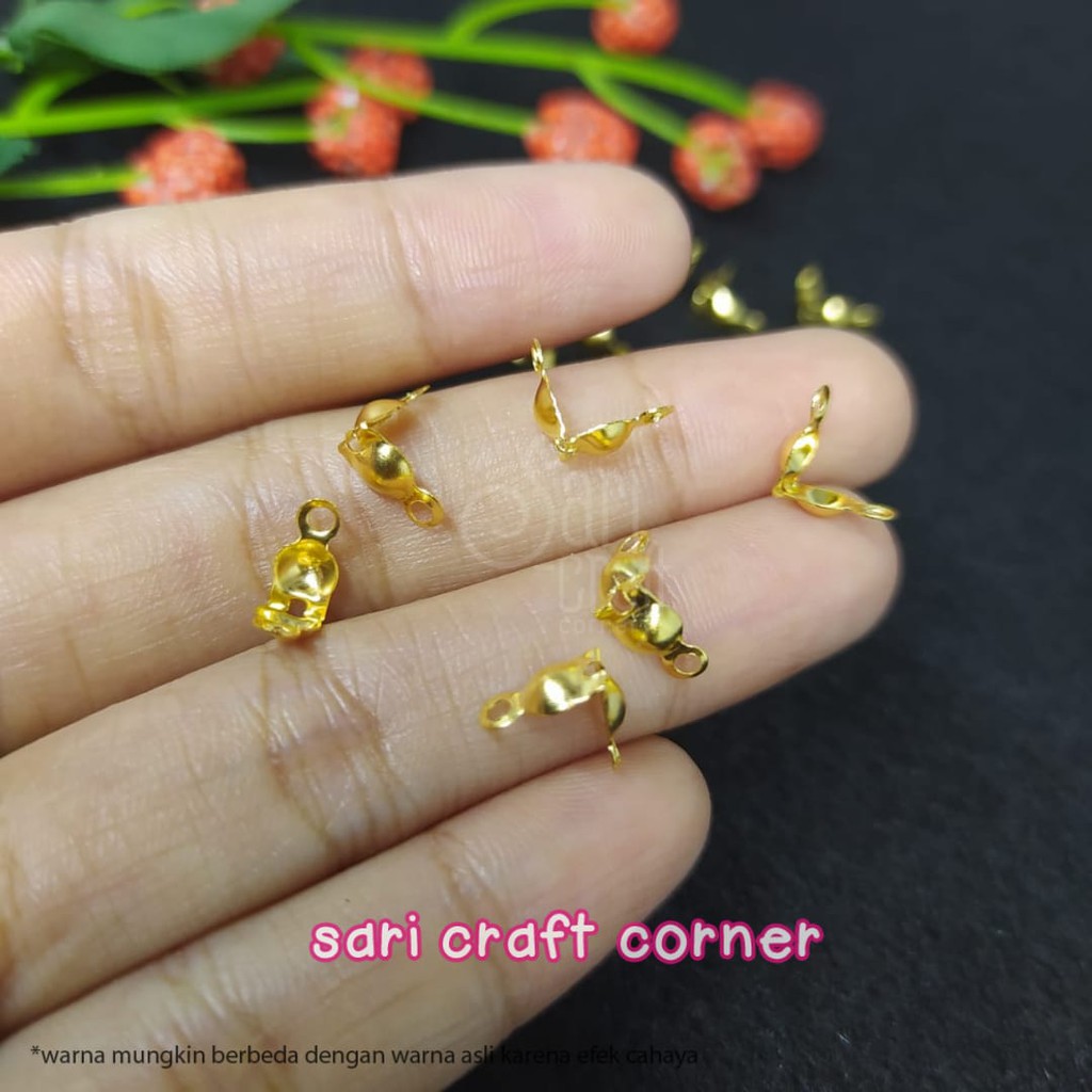 Kodokan 2 Lubang Monel Stopper Kalung Gelang Konektor Masker Penjepit Tali Kenur Senar