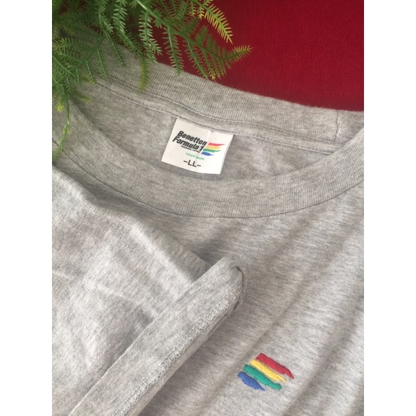kaos vintage benetton formula 1 original single stitch atas bawah