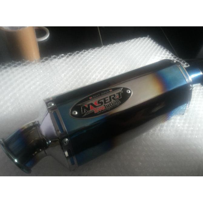 NASSERT BEET BLUE SILINCER KNALPOT SLIP ON R25 RACING PABRIK TERBARU.