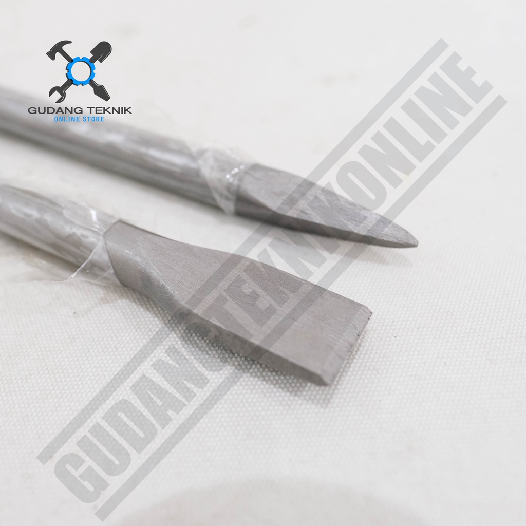 Mata SDS Plus Chisel BENZ - Mata Bobok Beton Pahat Flat 22x350mm Point 350mm