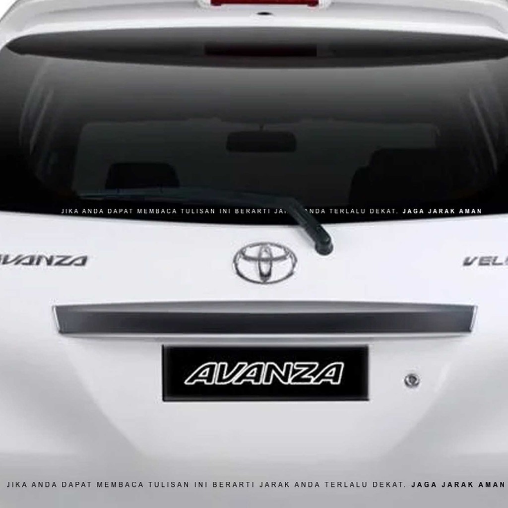 Stiker Mobil Safety Jaga Jarak Panjang 60 Belakang Cutting Sticker