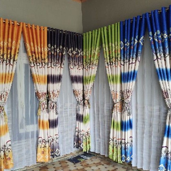 Gorden hordeng blackout import polkadot clasic mewah dan elegan