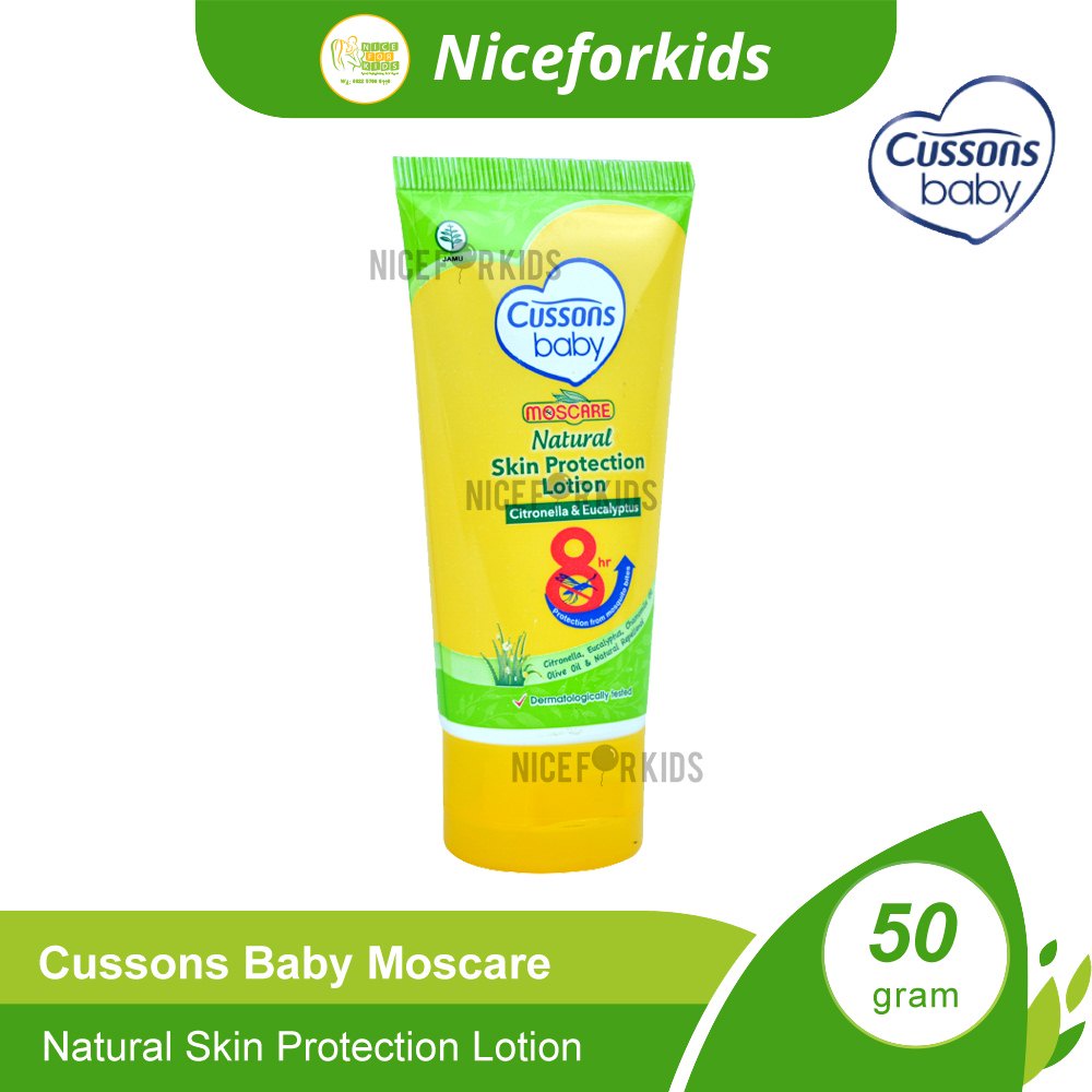 Cussons Baby Moscare Natural Skin Protection Lotion 50gr / Lotion Bayi Anti Nyamuk 50gr