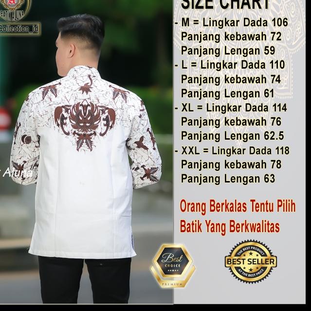 Modern.. Baju Batik Pria Lengan Panjang Modern Premium Original kondangan Bagus Kombinasi Motif Keki