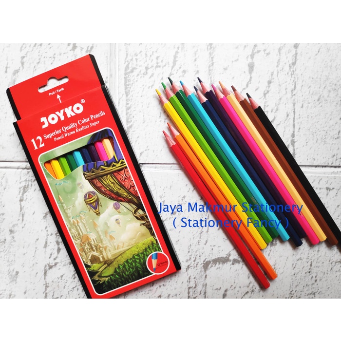 

WARNAPENSIL- PENSIL WARNA JOYKO CP-100 (12 WARNA ) -PENSIL WARNA