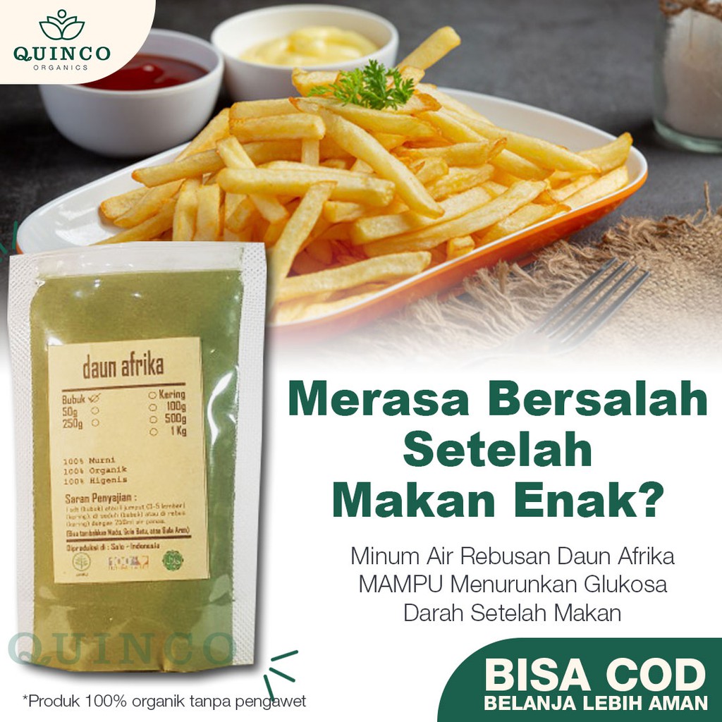 

Daun Afrika Bubuk Obat Herbal Rempah Tensi Darah 100gr Fresh Herb Spices for Blood Pressure R91 Jsr