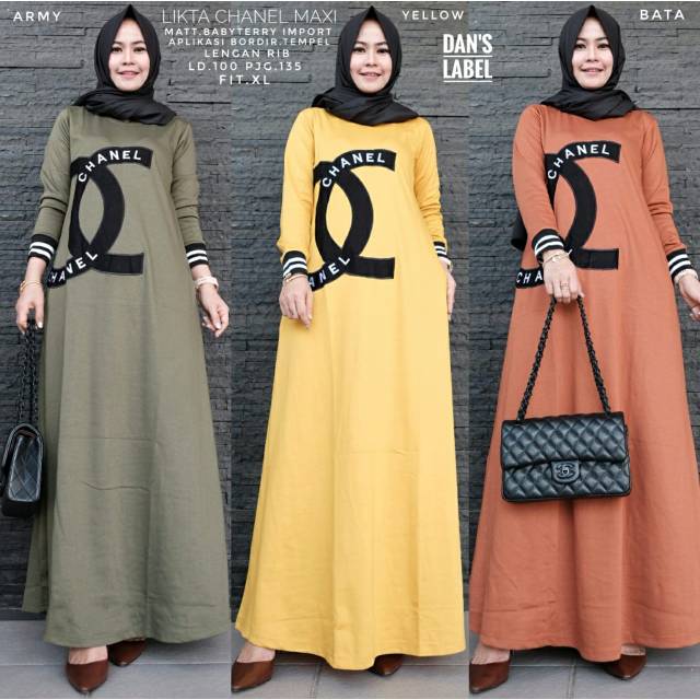 Gamis likita chanel maxi