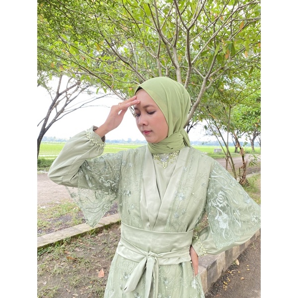 violin dress by elslook (READY STOK TIDAK PO) dress silk maxmara luxury tile brokat obi belt kimono full payet dress kondangan lamaran bridesmaids elsa violin dress lucia dress kondangan rayya dress sage green dress kimono lucia dress rayya outer brokat