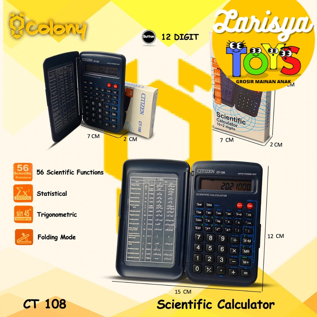 

PROMO CT-108 CT-350MS Kalkulator Scientific Calculator Belajar Sekolah Kakulator Mini Saku Kecil