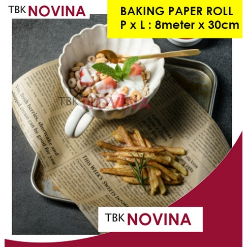 BAKING PAPER KORAN / MOTIF ROLL 8 meter x 30cm