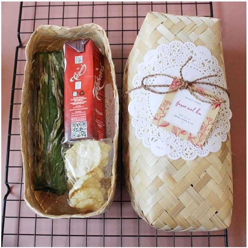 

[ Halodul ] Besek Bambu 24x10 Besek Panjang | Besek Pegon - Besek Cantik | besek bambu hampers lebaran