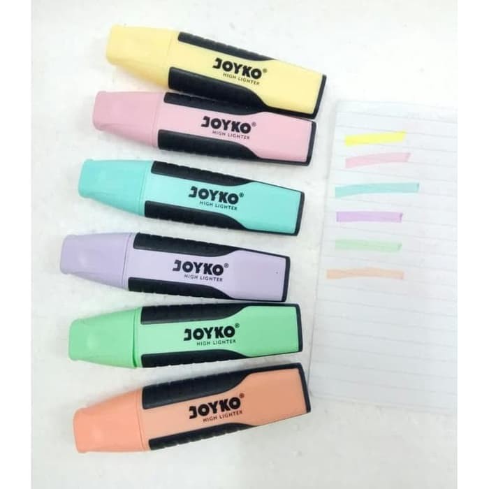 

Spidol Marker Highlighter Joyko 6-11 - Pastel