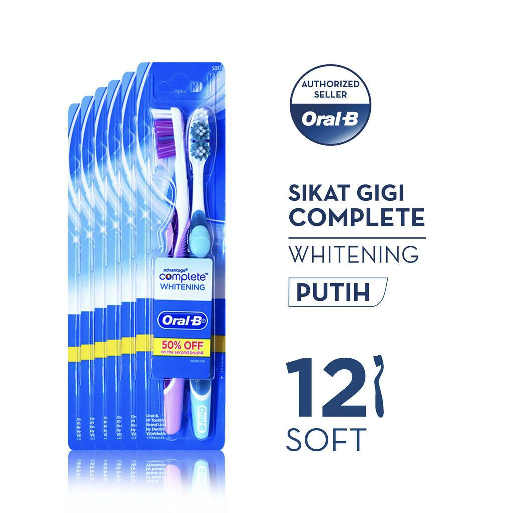 Jual Oral-B Sikat Gigi Complete Whitening Soft 2s X 6 Pcs | Shopee ...