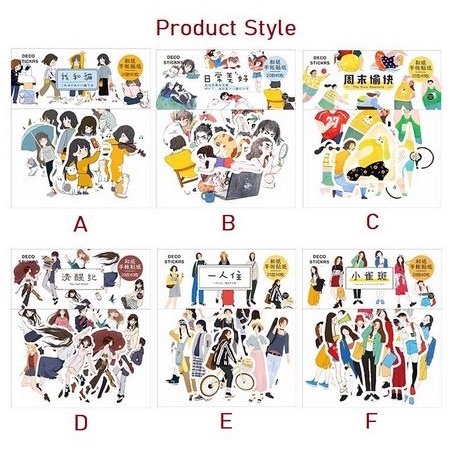 Journaling Deco - Character Series - Stiker Bujo Seri Karakter (40pcs)