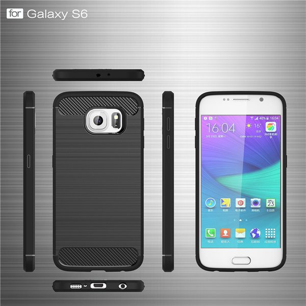 CASE SLIM FIT CARBON IPAKY SAMSUNG GALAXY S6 SAMSUNG GALAXY S6 FLAT SOFTCASE - FA