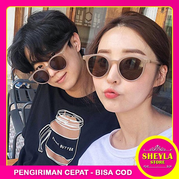 Kacamata Korea Fashion Wanita Pria / Kacamata Hitam Bulat Mata Kucing Korean Fashion Sunglasses / TS-15