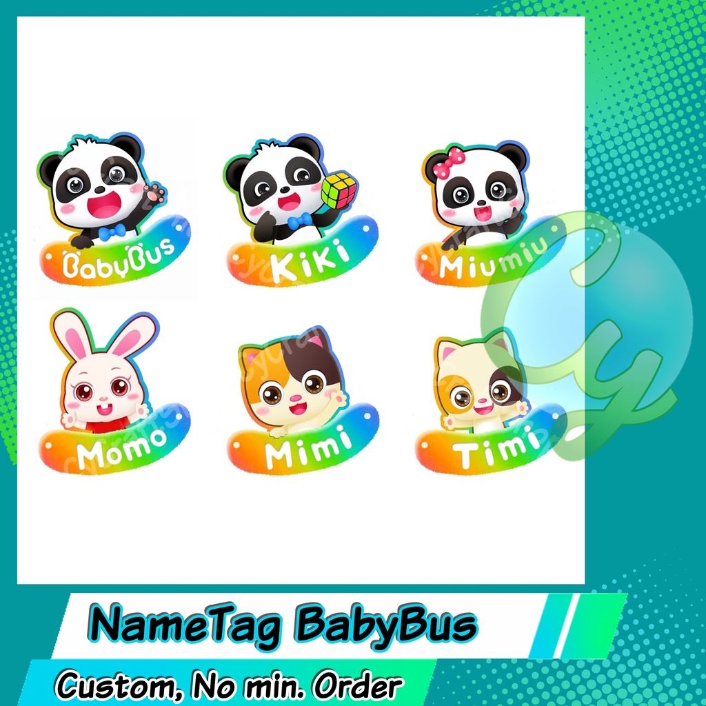 

(Cy) Name Tag Papan Nama Character Babybus