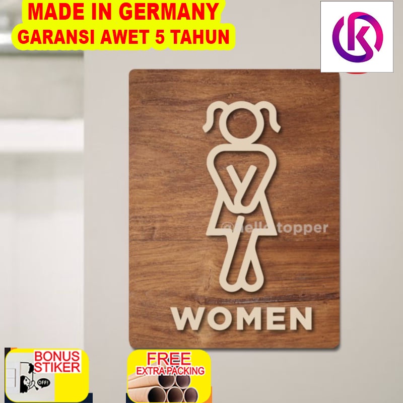 

Murah Toilet Sign Wanita Unik Kayu| Signage Toilet Unik | Papan Kayu