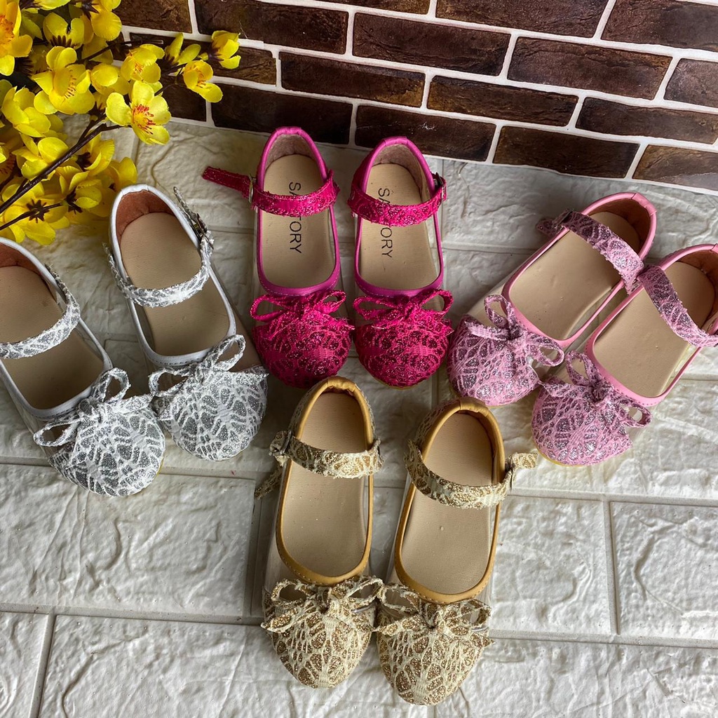 mandirishoesstore-SEPATU FLATSHOES PESTA BROKAT 1 2 3 4 5 6 USIA HAY16