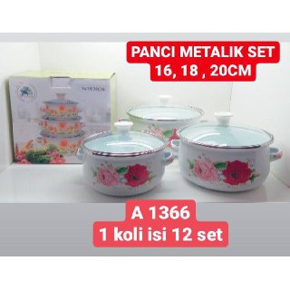 Panci Metalik Set 3pcs set panci