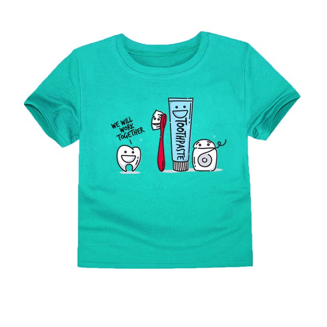 LittleFresco - Kaos Anak Toothpaste Hijau Muda