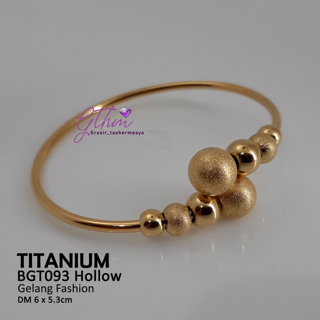 Gelang Tangan Titanium Bola Mix Stainless Steel anti Karat Perhiasan Fashion Import Premium BGT093 gthm