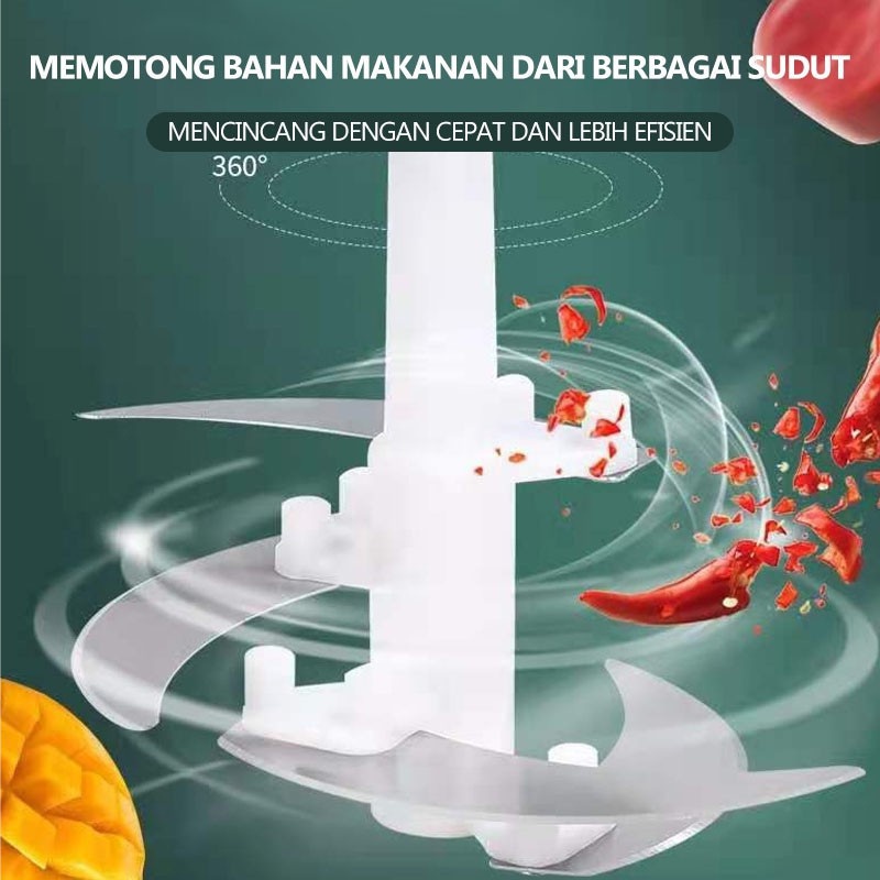 BISA COD Blender daging chopper Hand Blender Press 2L Baja tahan karat Serbaguna Multifungsi Chopper Blender Daging Penggiling Meat Blender Elektrik Stainless