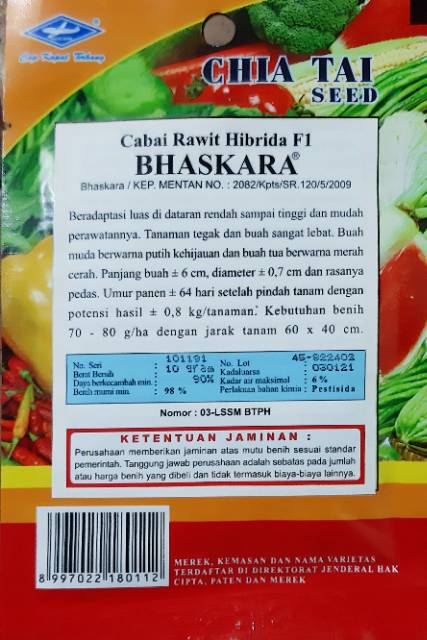 Cabai Rawit Bhaskara F1 Hibrida Bisi Internasional Shopee Indonesia