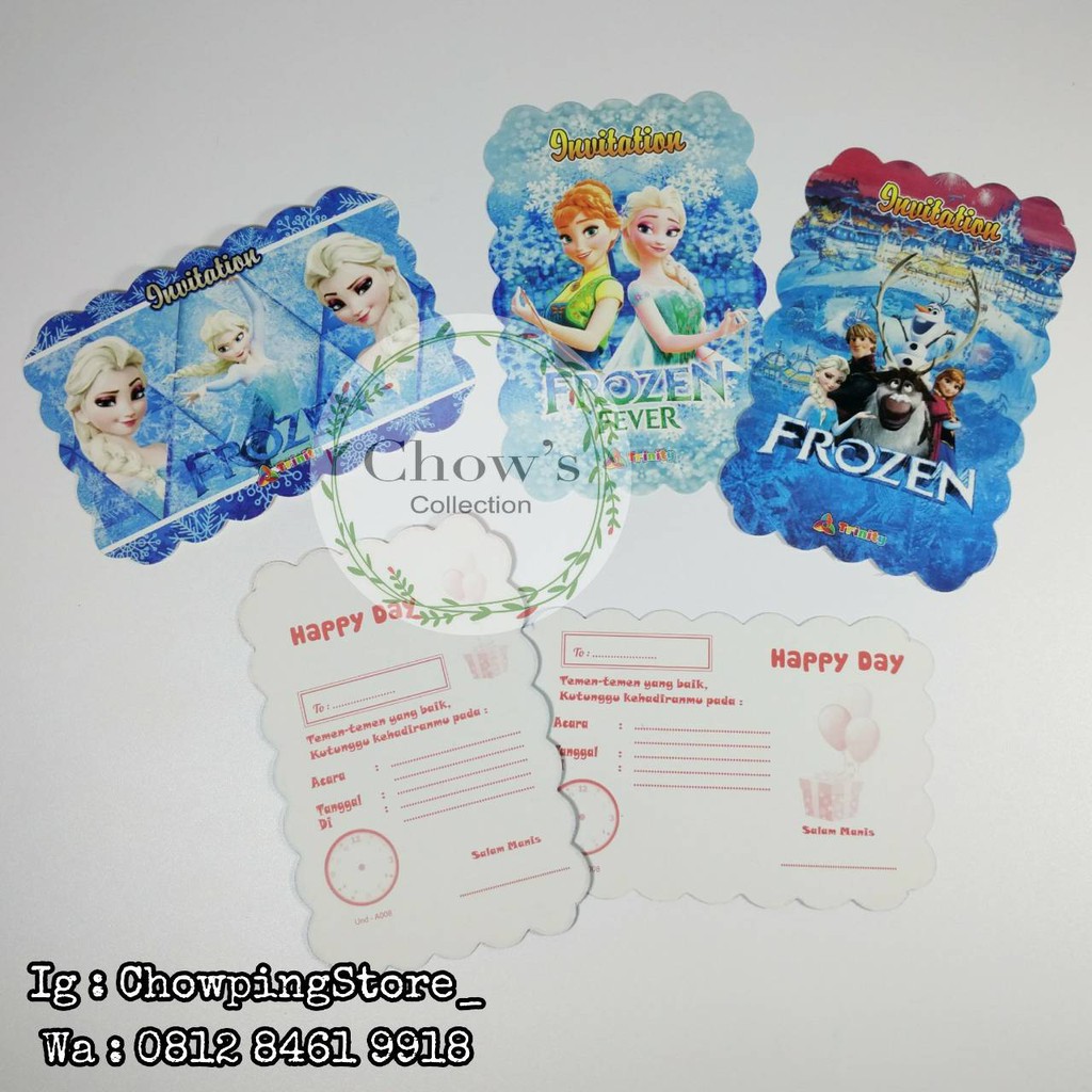 Kartu Undangan Ultah / Ulang Tahun Frozen | Shopee Indonesia