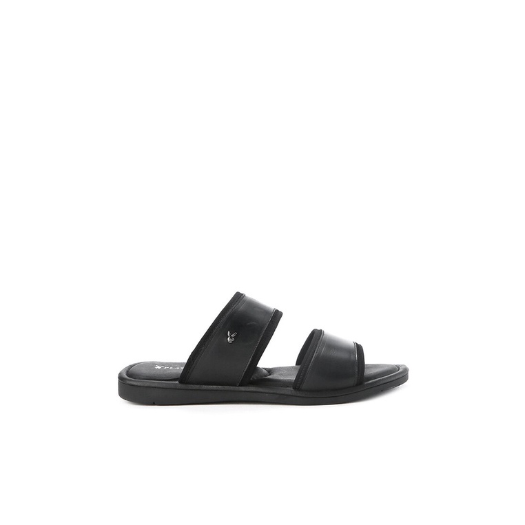 SANDAL SLIDE KULIT PLAYBOY PRIA ORIGINAL CASUAL BRANDED HITAM PL29