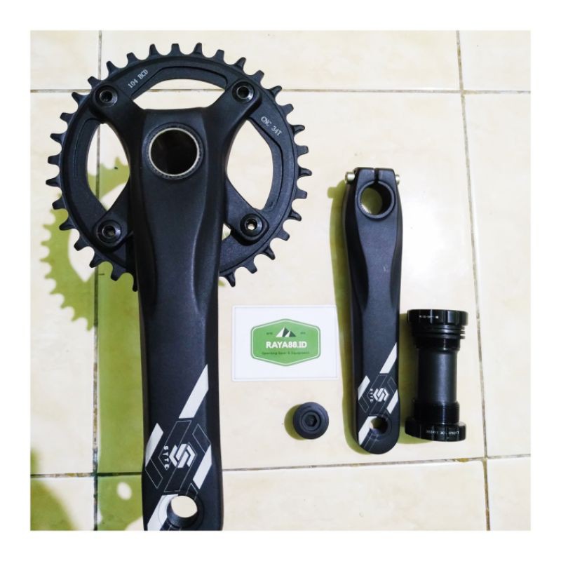 RAYA88 SYTE CRANKSET SINGLE MTB 34T 36T HOLLOWTECH 2 INCLUDE BB HT2