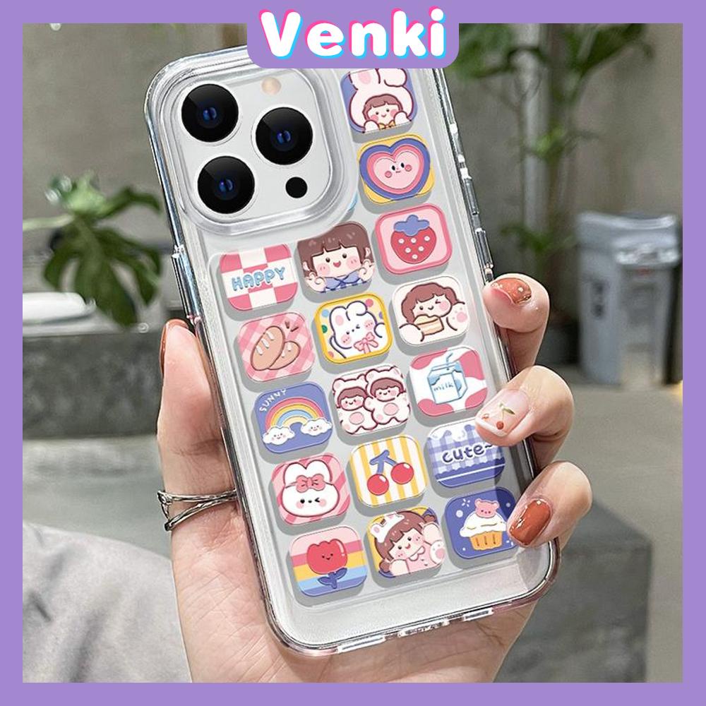 iPhone Case HD Acrylic Hard Case High Clear Metal Button Protection Camera Shockproof Cartoon Cute Compatible with iPhone 14 Pro Max 14 Plus 13 Pro Max 12 Pro Max 11 XR 7Plus