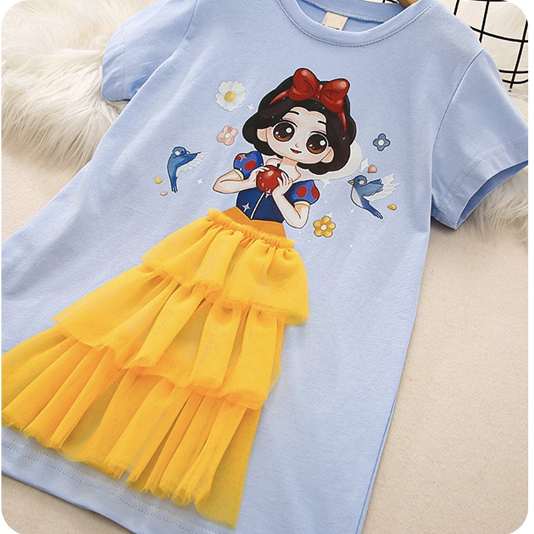 babyfit promo 7.7  CHARMING TUTU baju dress kaus anak perempuan import qk-1210r