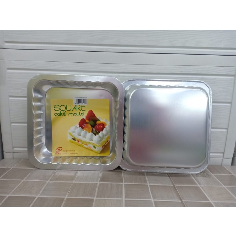 MASPION Cetakan Kue Segi Aluminium Foil 20 x 20 cm