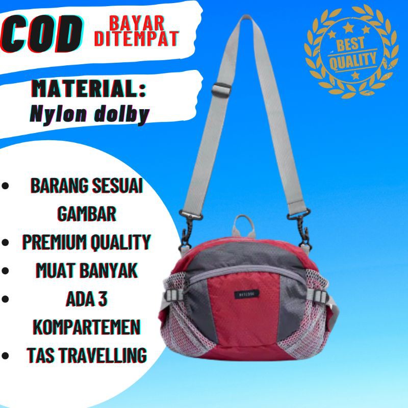 TAS SELEMPANG WAIST BAG SLING BAG PRIA TAS SELEMPANG GUNUNG TAS KECIL TAS SANTAI TAS JALAN PRIA