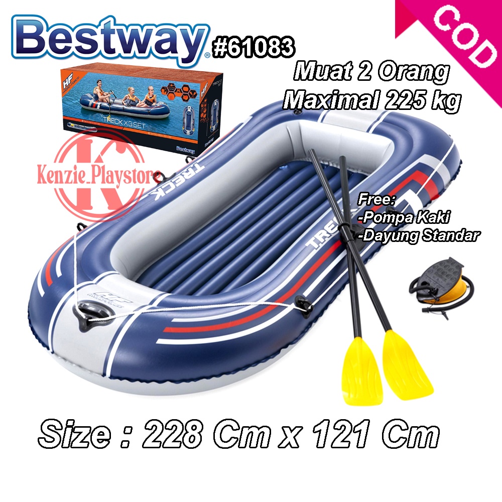 Bestway 61083 Hydro Force Raft Treck X1 Set Perahu Karet 2 Orang SNI
