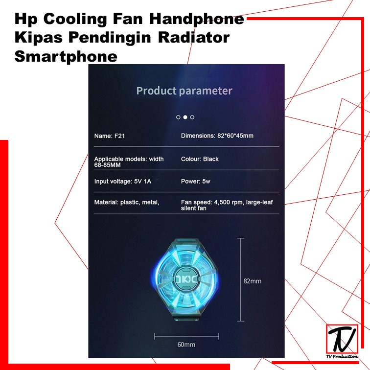 Pendingin Hp Cooling Fan Handphone Kipas Pendingin Radiator / Pendingin HP Gaming