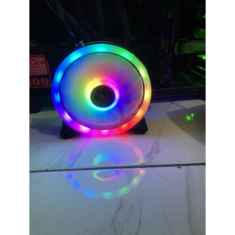 XBT SHURIKEN Rotating RGB Auto Fan Casing 12CM Double RING LED SYNC XB-112