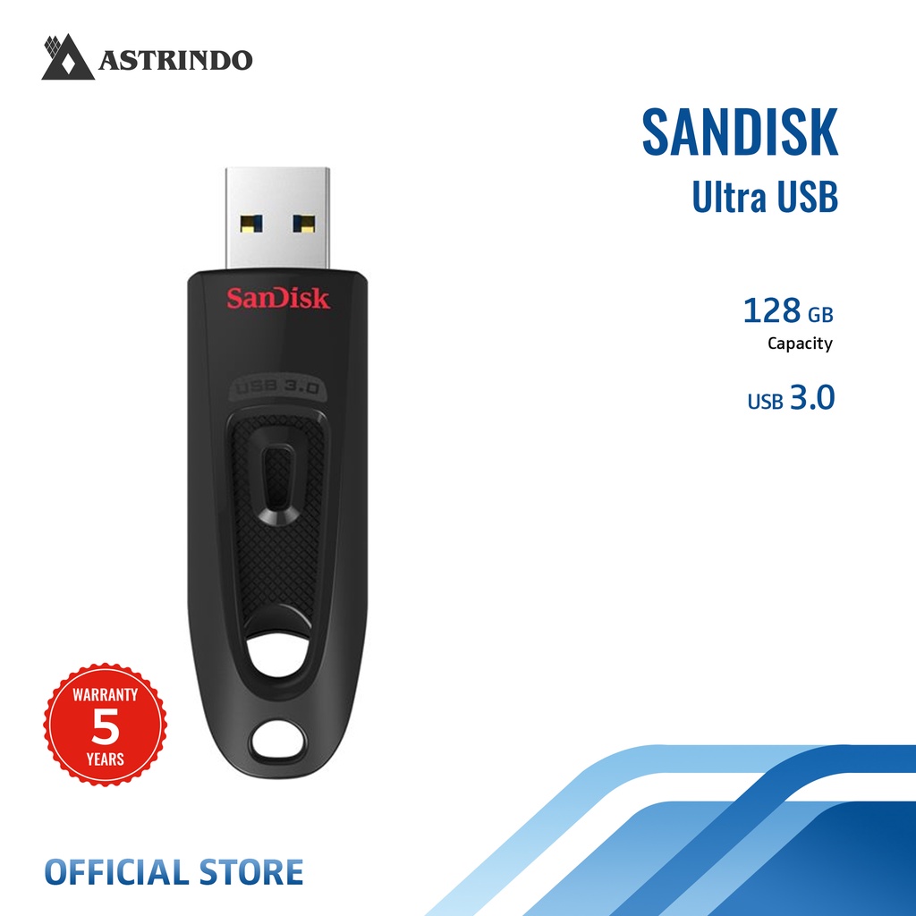 Sandisk Ultra USB 128GB , USB 3.0 FlasDisk - (SDCZ48-128G-U46)