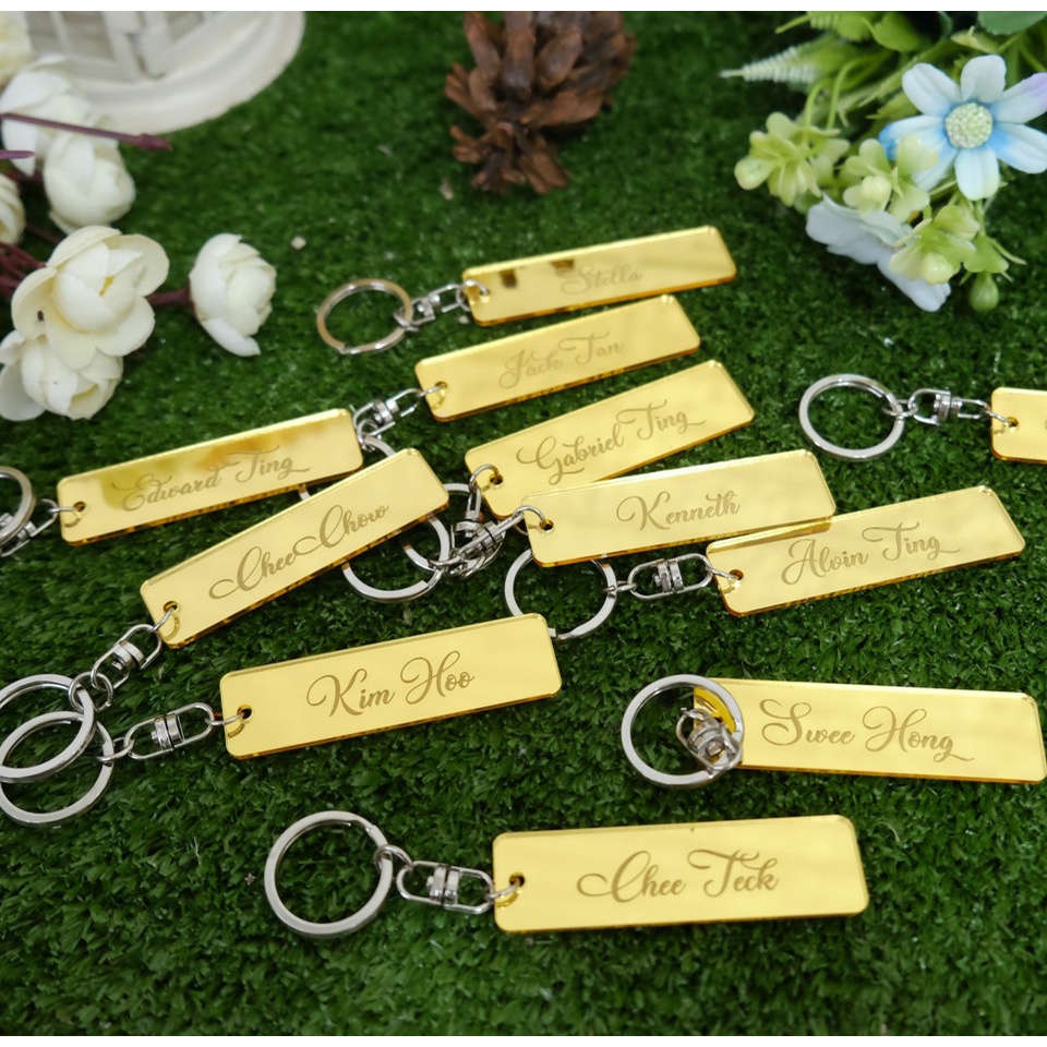 Custom Gantungan Kunci Keychain Acrylic Custom Logo/ Nama