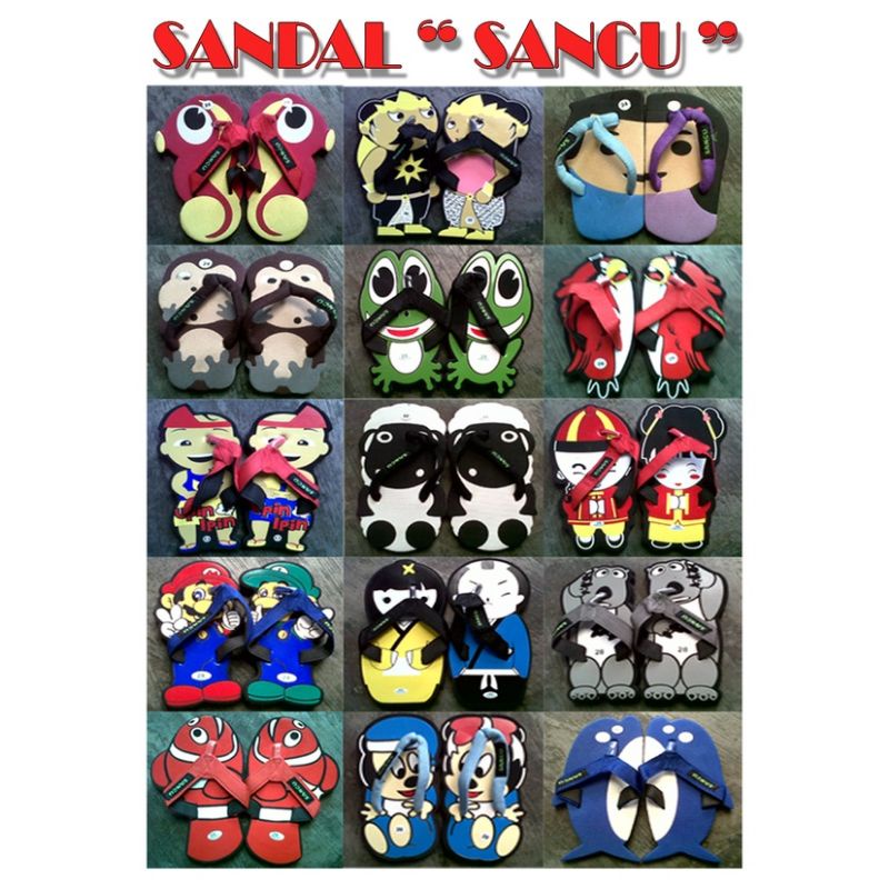 SANCU DEWASA/SANDAL LUCU DEWASA/SANDAL LUCU KARAKTER/SANDAL DEWASA KARAKTER