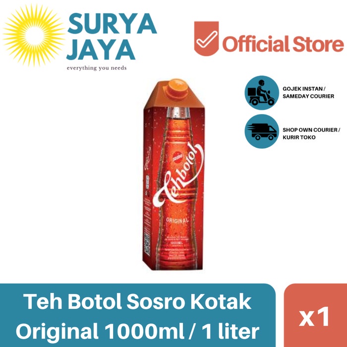 

Distributor Teh Botol Sosro 1 Liter (isi 1pcs) -Agen Teh Botol Kotak