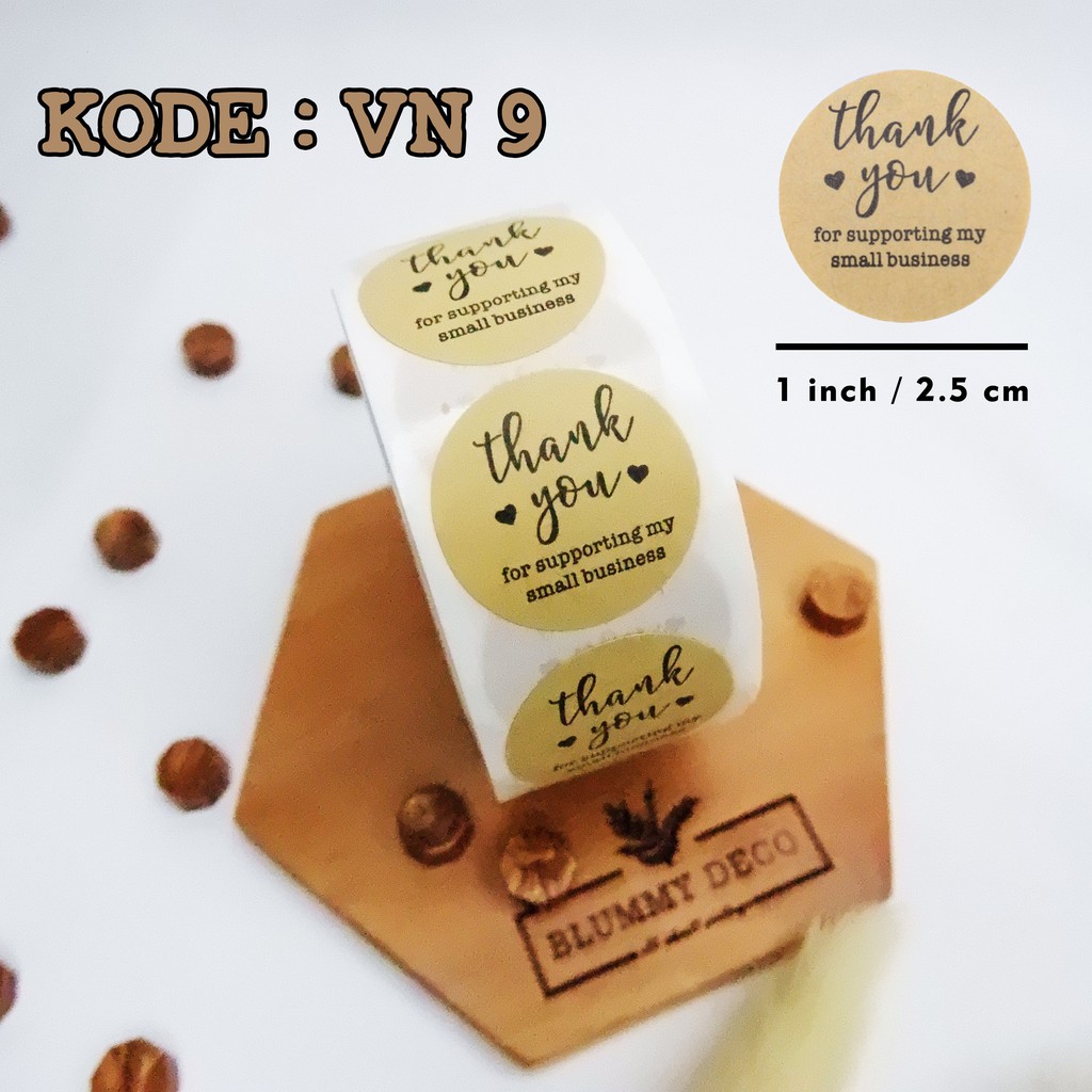 [Vintage] Stiker Thank You Stiker Packing Stiker Terima Kasih Stiker Segel Packaging-VN 9