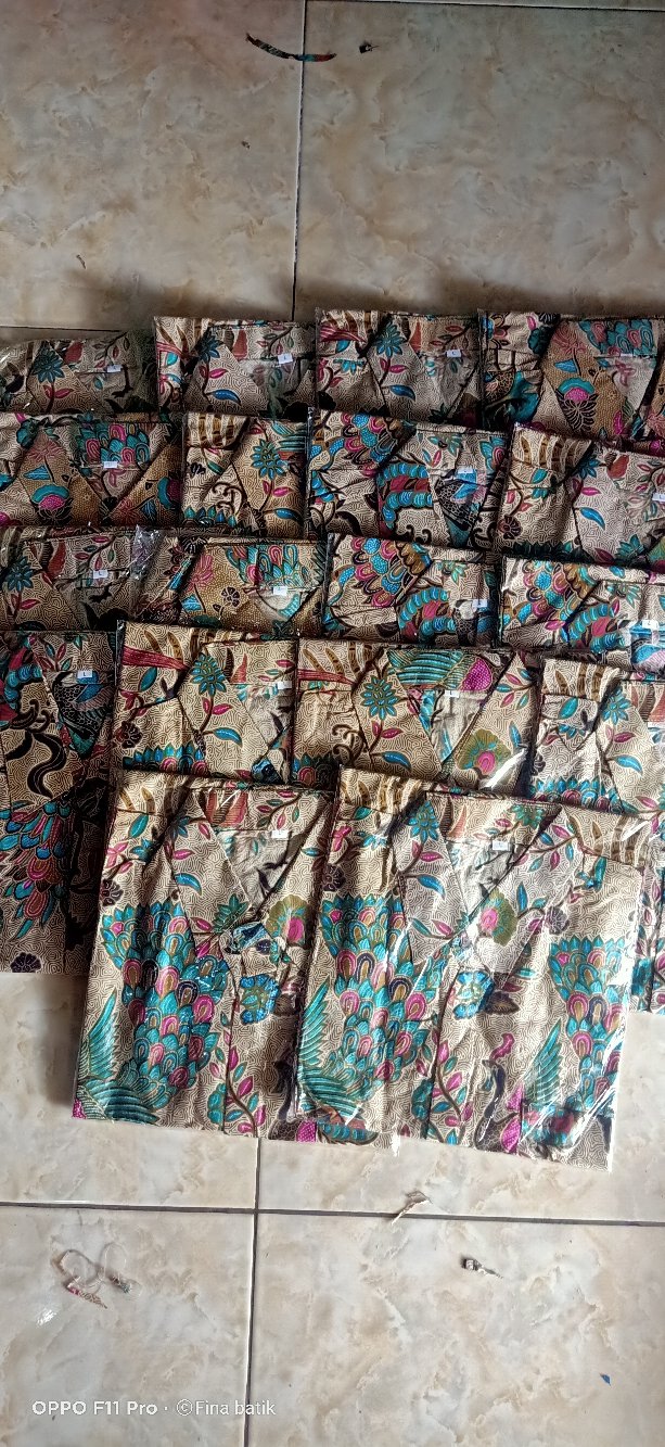 Batik Couple Keluarga Sania Ruffle Ori Ndoro Jowi Dnt Motif Merak Toska M L Xl Xxl.termurah Shopee.