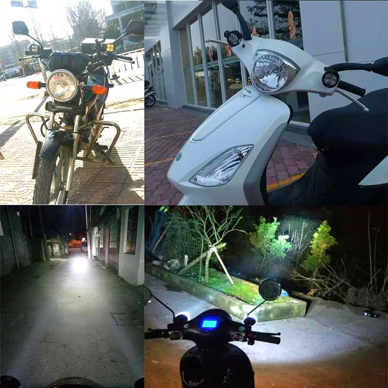 Lampu Tembak Motor LED High Beam 1000 Lumens 2 PCS / Lampu Tembak Sorot Motor LED Cree 3 Mata Owl Ultrafire Anti Air Super Terang / Foglamp Lampu Tembak Anti Kabut L6x L4x Motor Matic Trill Mobil / Lampu Tembak Motor Anti Kabut Jarak Jauh Murah Original